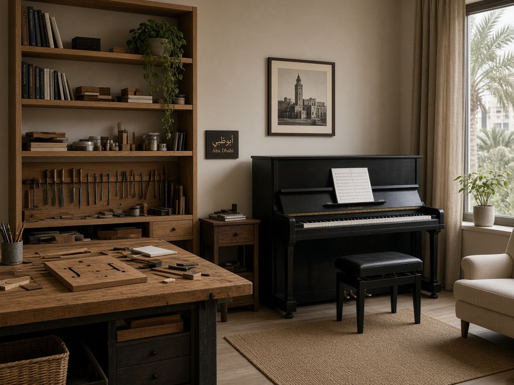 About the Adult music studio / piano lessons studio at Nocipsvasa Piano Studio